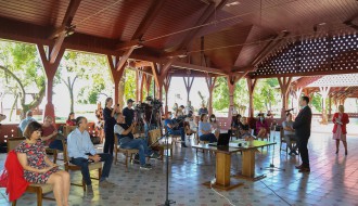 Obraćanje povodom postavljanja informativnih tabli i preseka godišnjih rezultata projekta "Ecolacus"