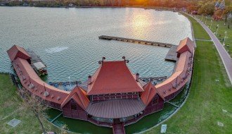 Zalazak sunca na Palićkom jezeru