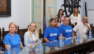 Prijem gradonačelnika Bakića za delegaciju UEFA i ŽFK "Spartak"