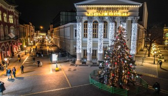 Centar Subotice noću - decembar 2024.