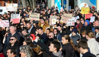 Protest u centru Subotice (24. januar 2025.)