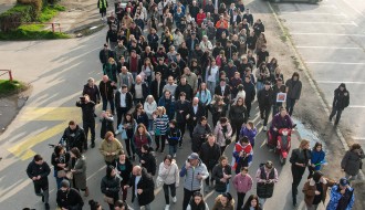 Protest (Hipodrom - raskrsnica Somborskog puta i Zagrebačke ulice)