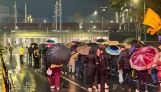 Protestna šetnja - obilazak podvožnjaka kod Nove opštine i krečenje grafita