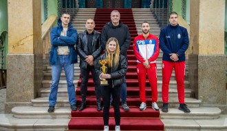 Prijem za prvake Srbije u boksu i prvaka sveta u bodi bildingu